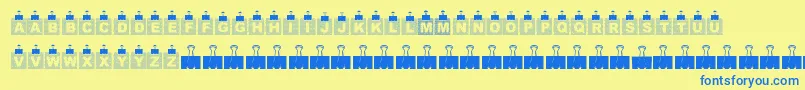 Remember Me Font – Blue Fonts on Yellow Background