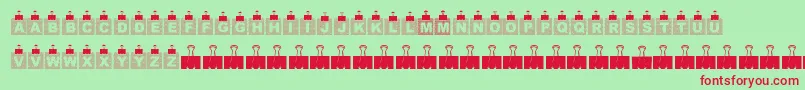 Remember Me Font – Red Fonts on Green Background