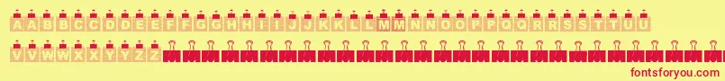 Remember Me Font – Red Fonts on Yellow Background