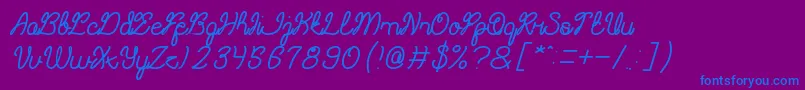 Remember Memory Bold Font – Blue Fonts on Purple Background