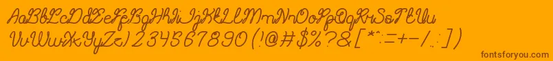 Remember Memory Bold Font – Brown Fonts on Orange Background