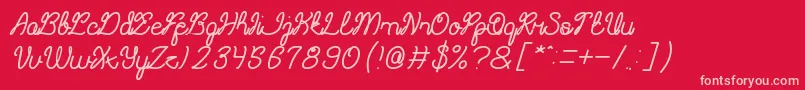 Remember Memory Bold Font – Pink Fonts on Red Background