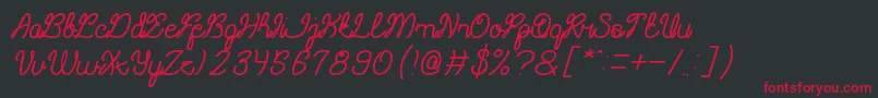 Remember Memory Bold Font – Red Fonts on Black Background