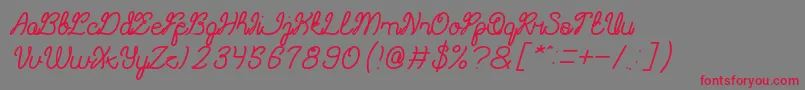 Remember Memory Bold Font – Red Fonts on Gray Background