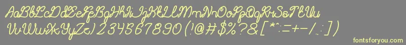 Remember Memory Bold Font – Yellow Fonts on Gray Background