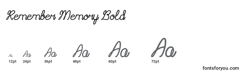 Remember Memory Bold Font Sizes