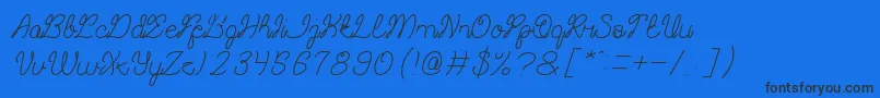 Remember Memory Font – Black Fonts on Blue Background