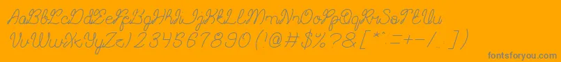 Weitere Informationen zur Remember Memory-Schriftart Remember Memory-Schriftart – Graue Schriften auf orangefarbenem Hintergrund