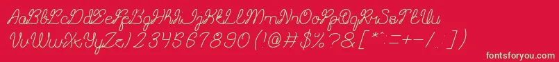 Remember Memory Font – Green Fonts on Red Background