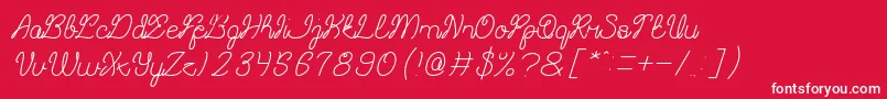 Remember Memory Font – White Fonts on Red Background