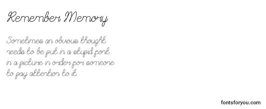 Remember Memory Font