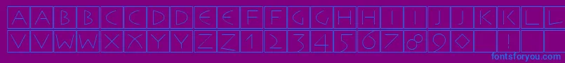 Remember Font – Blue Fonts on Purple Background