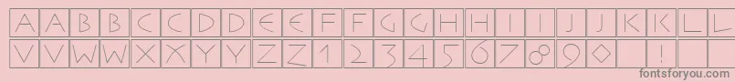 フォントRemember – ピンクの背景に灰色の文字