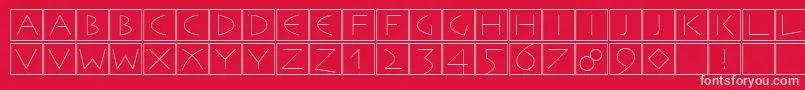 Remember Font – Pink Fonts on Red Background