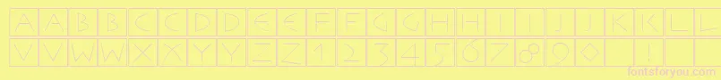 Remember-fontti – vaaleanpunaiset fontit keltaisella taustalla