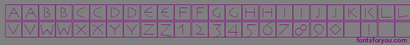 Remember-fontti – violetit fontit harmaalla taustalla