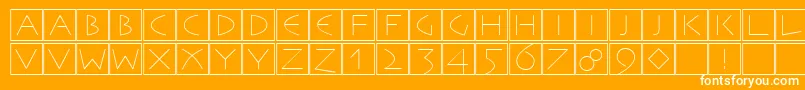 Remember Font – White Fonts on Orange Background