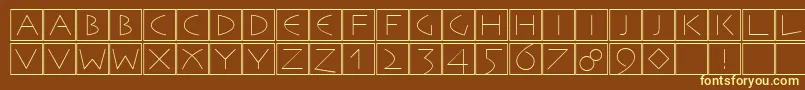 Remember-fontti – keltaiset fontit ruskealla taustalla
