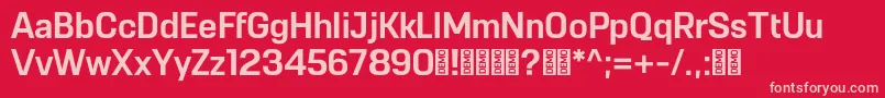Remove DEMO Font – Pink Fonts on Red Background
