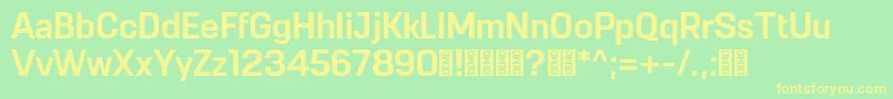Remove DEMO Font – Yellow Fonts on Green Background