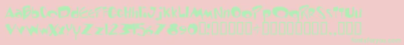 REN STIM Font – Green Fonts on Pink Background