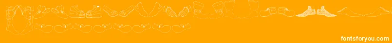 Renaissance Shoes Font – White Fonts on Orange Background