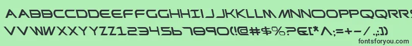 PrometheanLeftalic Font – Black Fonts on Green Background