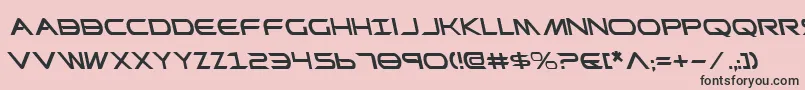 Шрифт PrometheanLeftalic – чёрные шрифты на розовом фоне