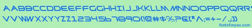 Шрифт PrometheanLeftalic – синие шрифты на зелёном фоне