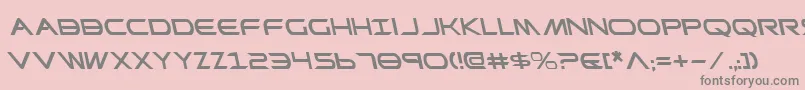 フォントPrometheanLeftalic – ピンクの背景に灰色の文字