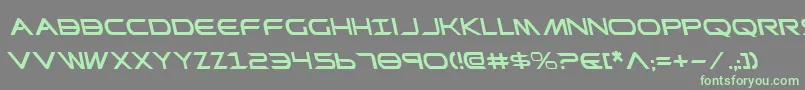 PrometheanLeftalic-Schriftart – Grüne Schriften auf grauem Hintergrund