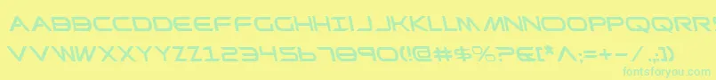 Fonte PrometheanLeftalic – fontes verdes em um fundo amarelo