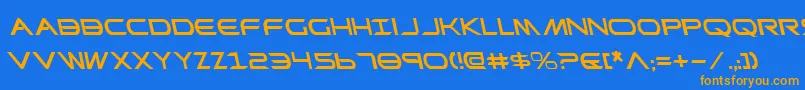 PrometheanLeftalic Font – Orange Fonts on Blue Background