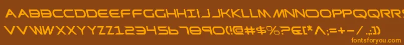 PrometheanLeftalic Font – Orange Fonts on Brown Background