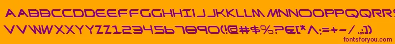 PrometheanLeftalic Font – Purple Fonts on Orange Background