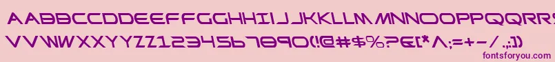 Police PrometheanLeftalic – polices violettes sur fond rose