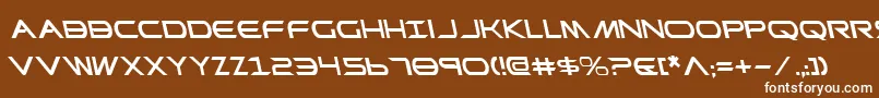 フォントPrometheanLeftalic – 茶色の背景に白い文字