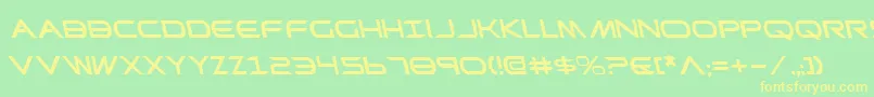 PrometheanLeftalic Font – Yellow Fonts on Green Background