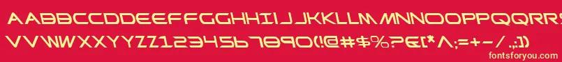 PrometheanLeftalic Font – Yellow Fonts on Red Background