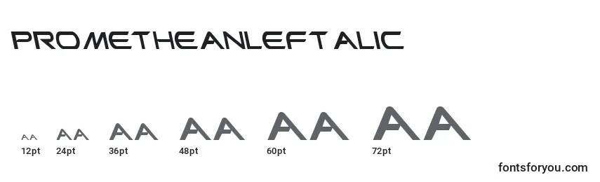 PrometheanLeftalic Font Sizes