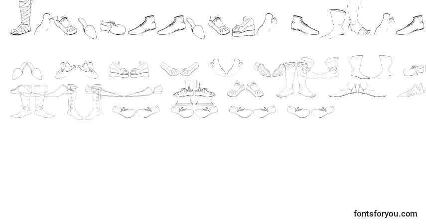 Fuente Renaissance Shoes (138450) - alfabeto, números, caracteres especiales