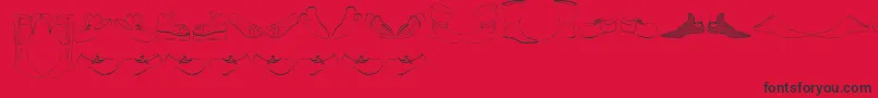 Renaissance Shoes Font – Black Fonts on Red Background
