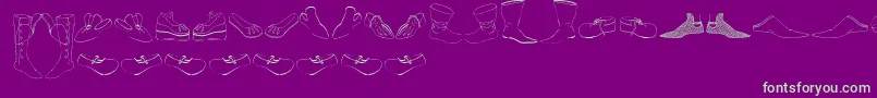 Renaissance Shoes Font – Green Fonts on Purple Background
