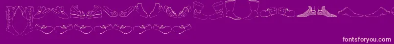 Renaissance Shoes Font – Pink Fonts on Purple Background