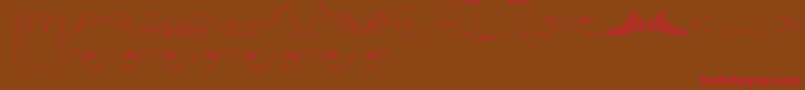 Renaissance Shoes Font – Red Fonts on Brown Background