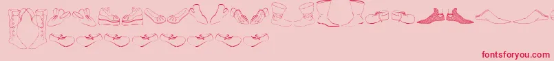 Renaissance Shoes Font – Red Fonts on Pink Background