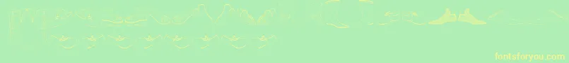 Renaissance Shoes Font – Yellow Fonts on Green Background