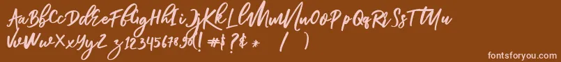 More about Renata Font Renata Font – Pink Fonts on Brown Background