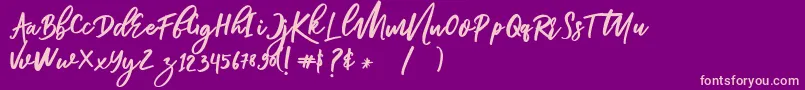 Renata Font – Pink Fonts on Purple Background