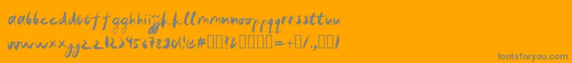 rendangpadang-Schriftart – Graue Schriften auf orangefarbenem Hintergrund